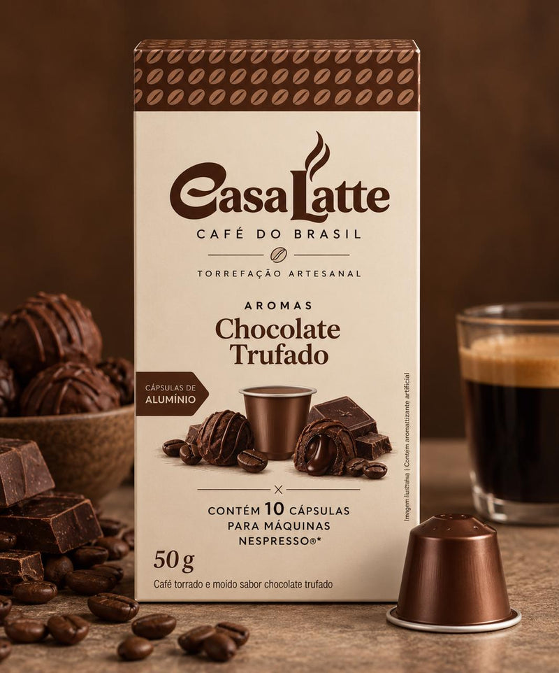 Café Aromas Chocolate Trufado - 10 Cápsulas Compatíveis com Nespresso®