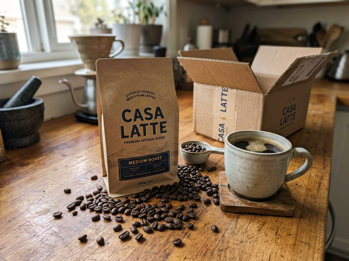 Pacote de grãos Casa Latte recebido